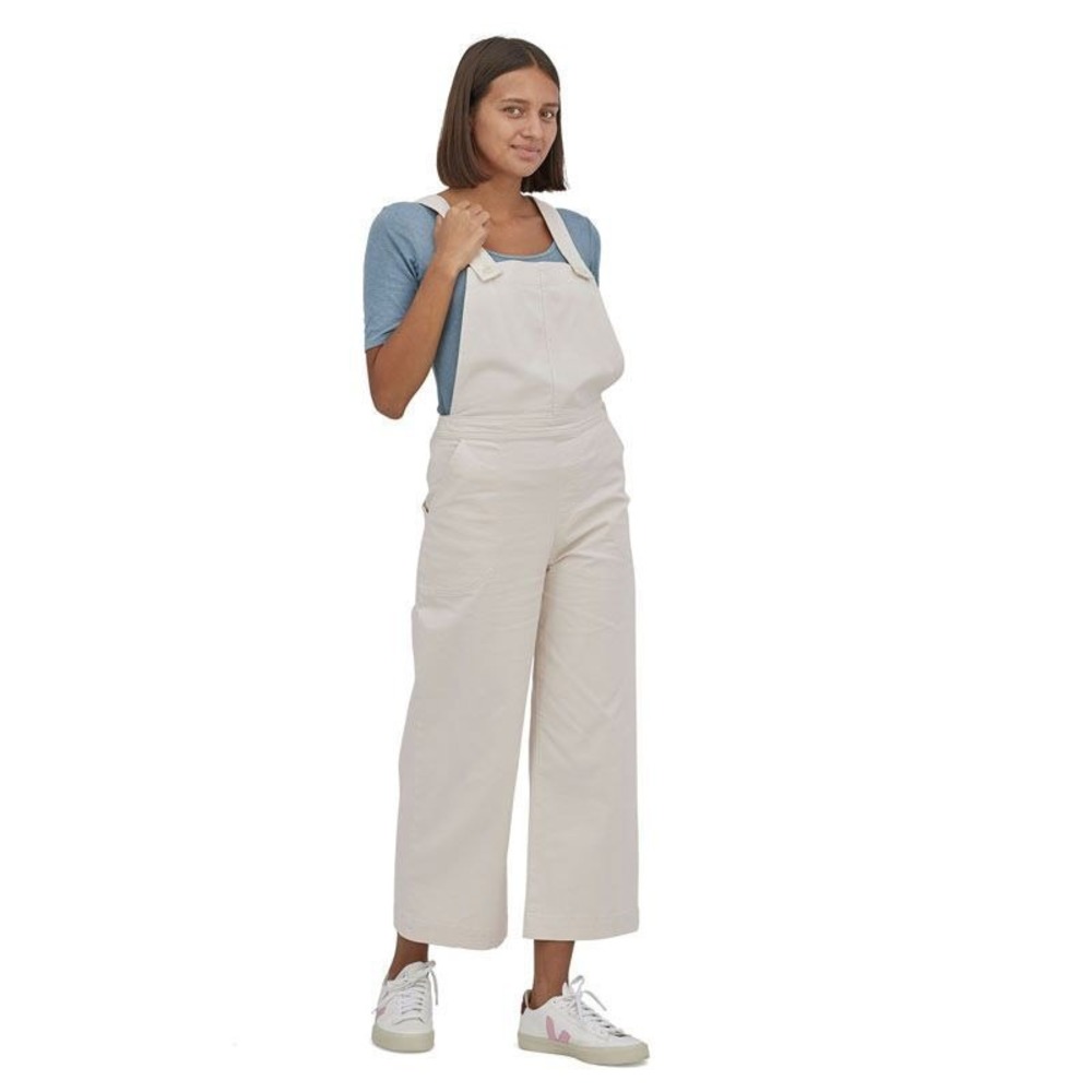Patagonia Stand Up Cropped Overalls in Dyno White Women‎ 4 Wide Leg Organic NWOT